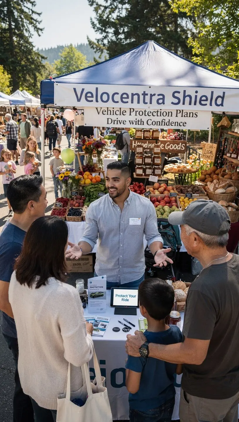 Obraz przedstawiający samochód na drodze z oznaczeniem pomocy drogowej.